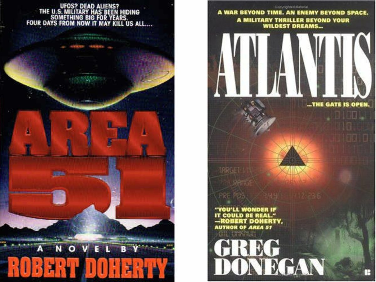 Bob_Mayer's tweet image. Original   Area 51 cover written under my pen name, Robert Doherty. I wrote under 5 pen   names for a while amzn.to/2GYO80x From the Ark to the Grail to Excalibur to the Great Wall to   Mars and beyond. #area51 #scifi #sciencefiction #Legend #Foundation #kindle #Aliens