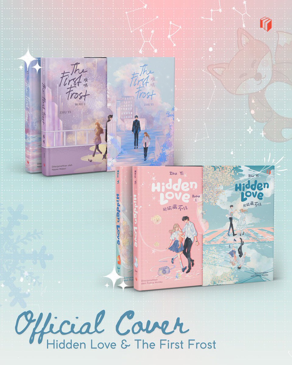 rruonans's tweet image. Cover terjemahan novel #HiddenLove &amp;amp; #TheFirstFrost akhirnya direveal, cantik banget artstyle-nya bagus (style-nya gak jauh beda sama cover novel aslinya)🥹🍃❄️✨

Jangan lupa guys besok mulai OPEN PO, pas banget sama event 12.12 🤞🏻💸