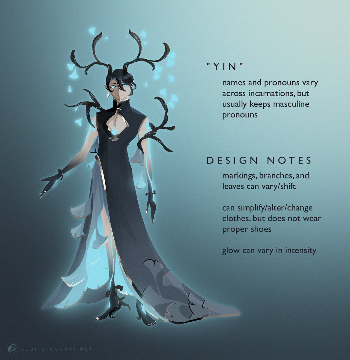 "Yin," one of the Sylves born out of the Renewal. After Sage was reborn as a Sylve, he helped raise her before her Actualization into Sylnae. 
TH: toyhou.se/35780368.sylve… 
#edeia #sylve