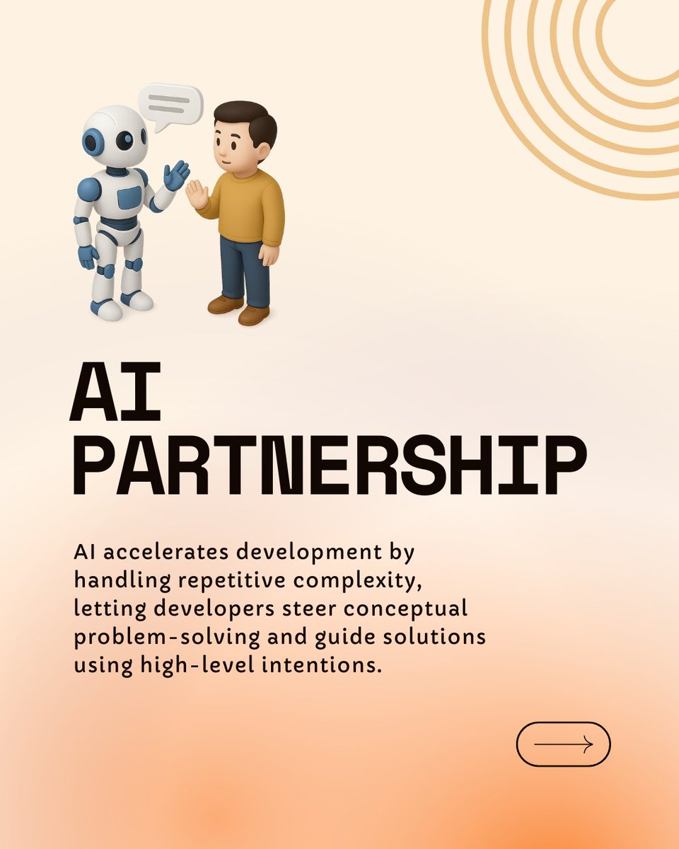 CyberCurateTech's tweet image. The New Vibe of Coding 🌊⚡️

Coding = creation. Design the flow, direct AI like a conductor 🎻✨
Syntax = automated. Vision = human 🔥

From mechanic → strategist. Writer → director.
Shape systems &amp;amp; futures 🚀
Let’s go!

#FutureOfCoding #AICoding #FlowState  #CyberCurateTech