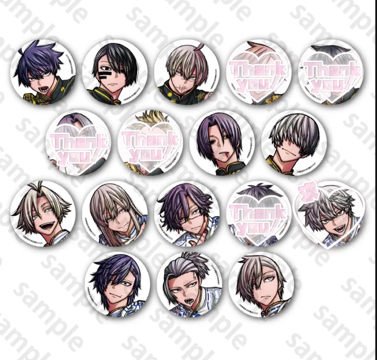 0 ꒰ 交換 ꒱ 桃源暗鬼 コミケ 缶バッジ 譲: 一ノ瀬,無陀野,皇后崎