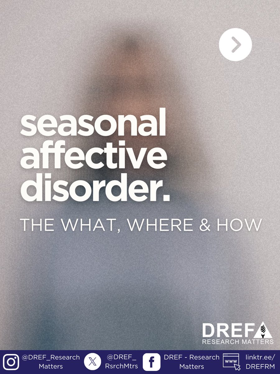 DREF_RsrchMtrs's tweet image. 🧠 #DYK ? Millions of Americans experience seasonal affective disorder (SAD) — and many don’t even realize it.

SAD is a form of depression triggered by seasonal changes 🍁❄️🌸☀️ While the holidays bring joy for some, they can be an especially tough time for others.

Symptoms…