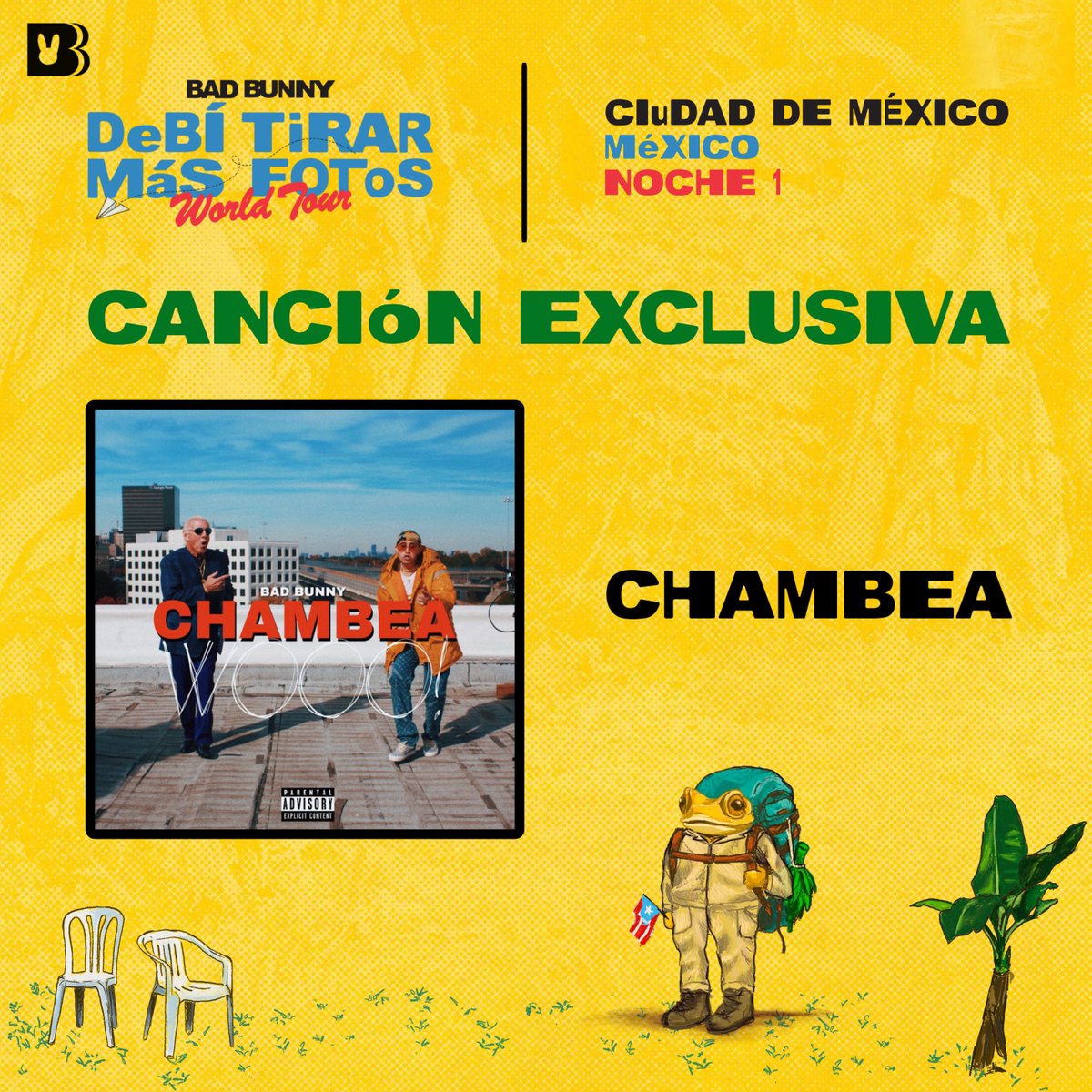 BBPRTV's tweet photo. “CHAMBEA” fue la canción exclusiva de esta noche en Ciudad de México. 🇲🇽 https://t.co/QSCfN1qtMS