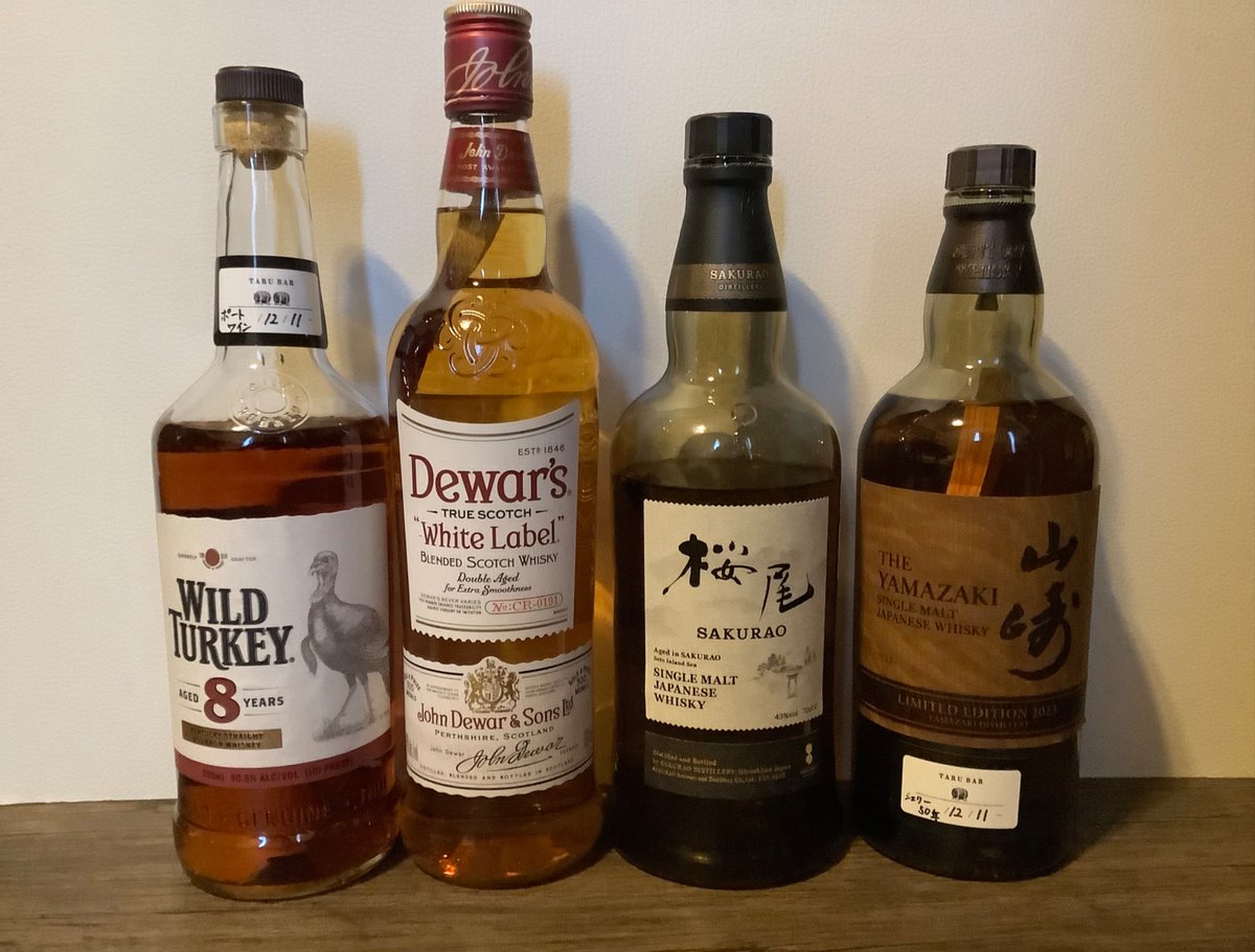 さて #TARUBAR のシングルモルトウイスキー50年(シェリー樽)を新しく