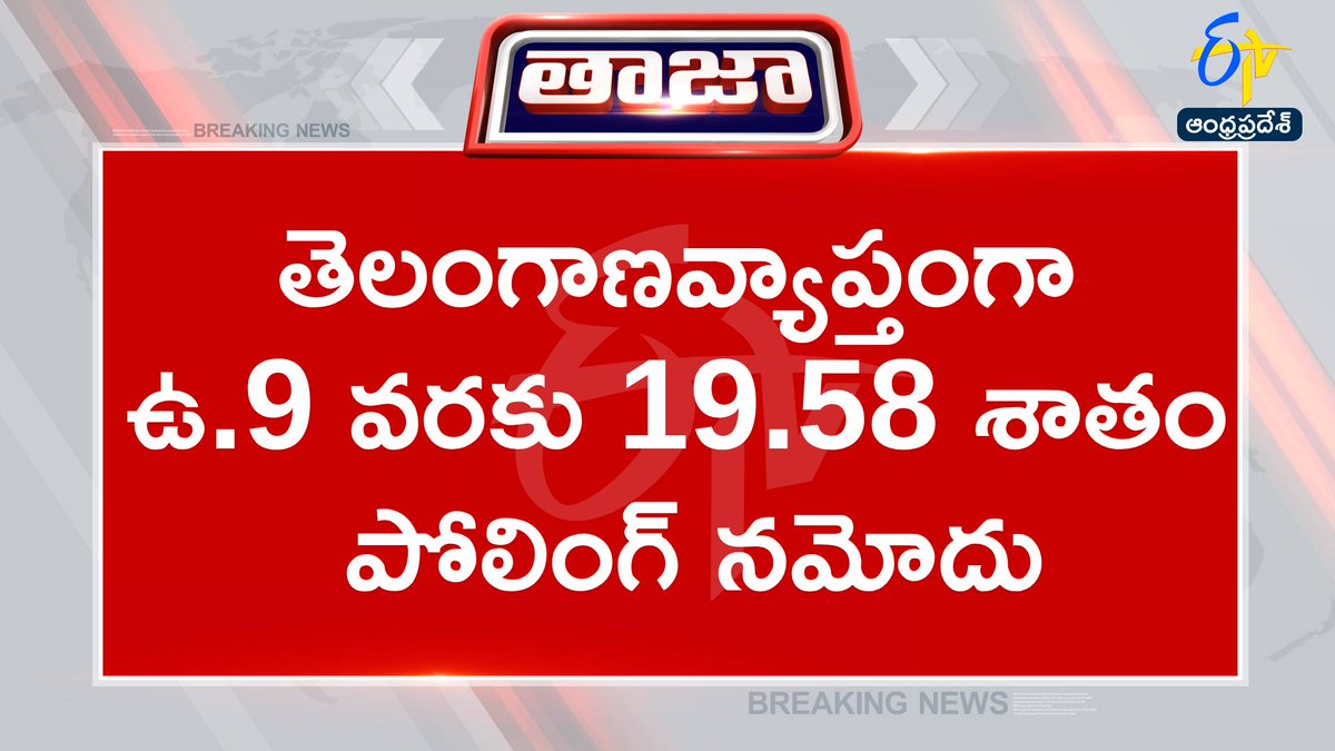 etvandhraprades's tweet photo. #poling
#elections
#telangana

కొనసాగుతున్న తొలివిడత గ్రామపంచాయతీ ఎ��్నికల పోలింగ్‌
తెలంగాణవ్యాప్తంగా ఉ.9 గంటల వరకు 19.58 శాతం పోలింగ్‌ నమోదు https://t.co/D8DxdheYFg