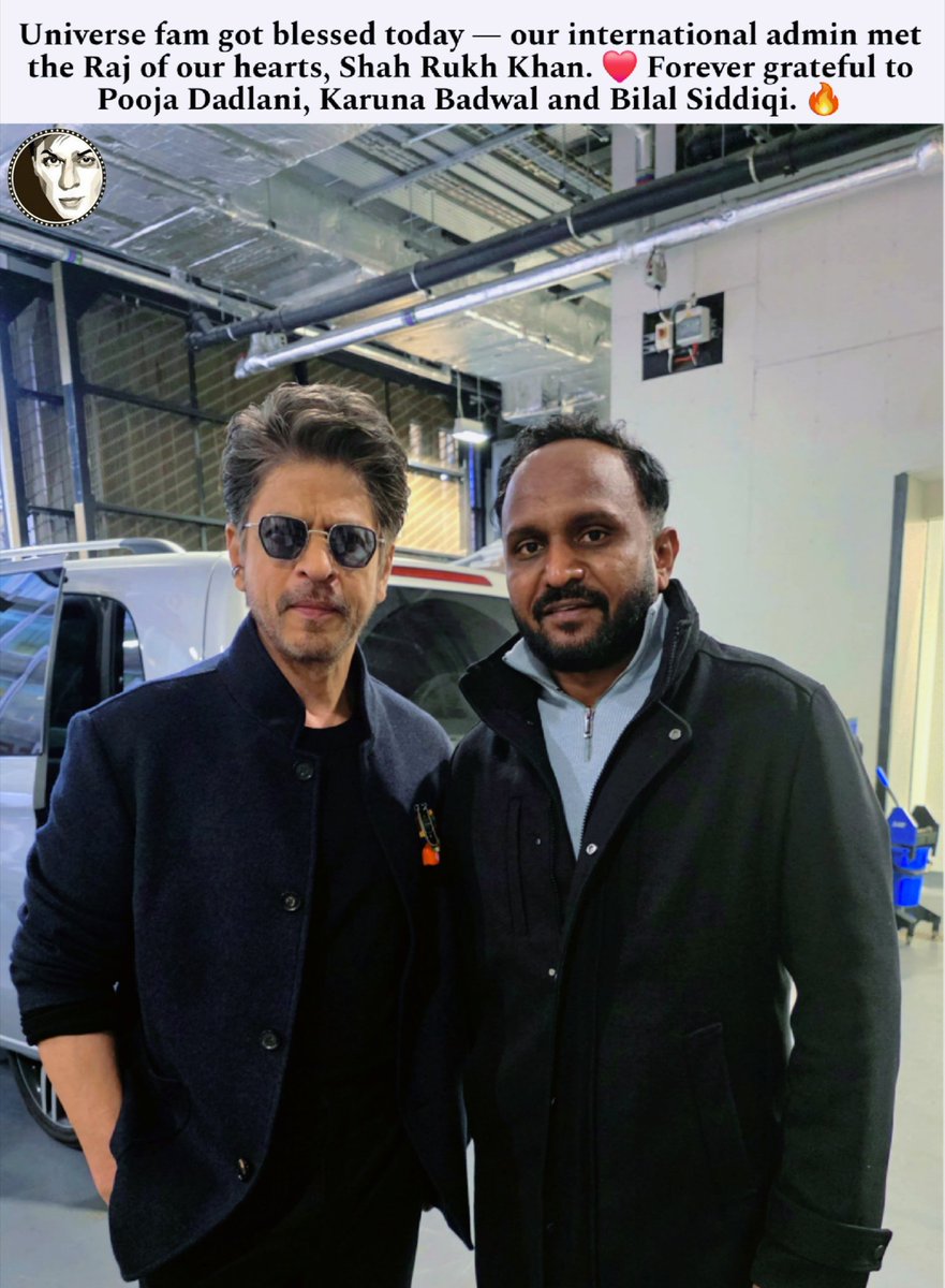 SRKUniverse's tweet photo. Our international admin met the Shah Rukh Khan.❤️ Grateful always to @pooja_dadlani, @KarunaBadwal & @BilalS158 for making magic real. ✨
@iamsrk
#SRK #ShahRukhKhan #30YearsOfDDLJ #DDLJ #DilwaleDulhaniaLeJayenge #LeicesterSquare https://t.co/bHgn44THqJ