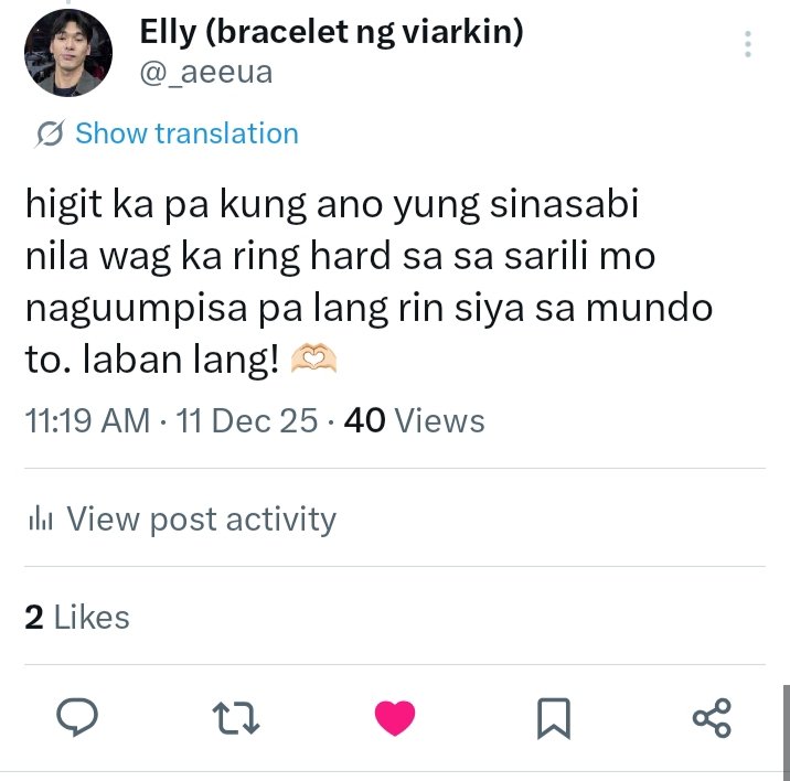 _aeeua's tweet photo. OMG OMG I'M SHAKING WILBERT LIKED MY POST !!! 

THANK YOU PO SA PAG NOTICE SA COLLEGE STUDENT NA ITO 🥹🫶🏻 GANYAN NIYO AKO NA INSPIRE NI BEA TO HEAL MY PAIN  

HINDI MAN MAKAKAPUNTA SA FANMEET SA JANUARY NA NANOTICE AKO IPAPATARP KO TO!!! MY HEART IS FULL TODAYY 🤧 https://t.co/4k8dXnllqg