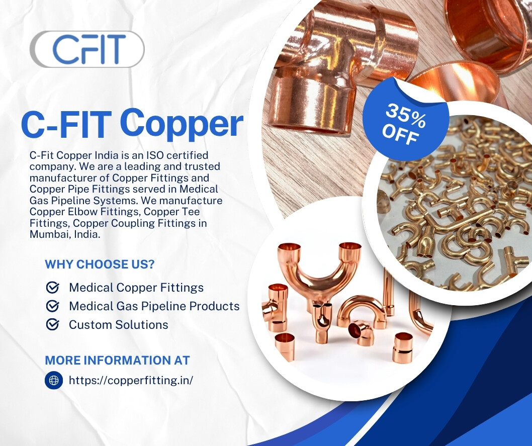 c_fit_copper's tweet image. Strengthen your MGPS, HVAC, LPG, and plumbing systems with precision-manufactured Copper Fittings from C-Fit Copper. Built for perfect alignment, leak-proof joints, and long-term durability.

copperfitting.in/copper-fitting…

#CopperFitting #CFitCopper #MGPS #HVAC #Plumbing