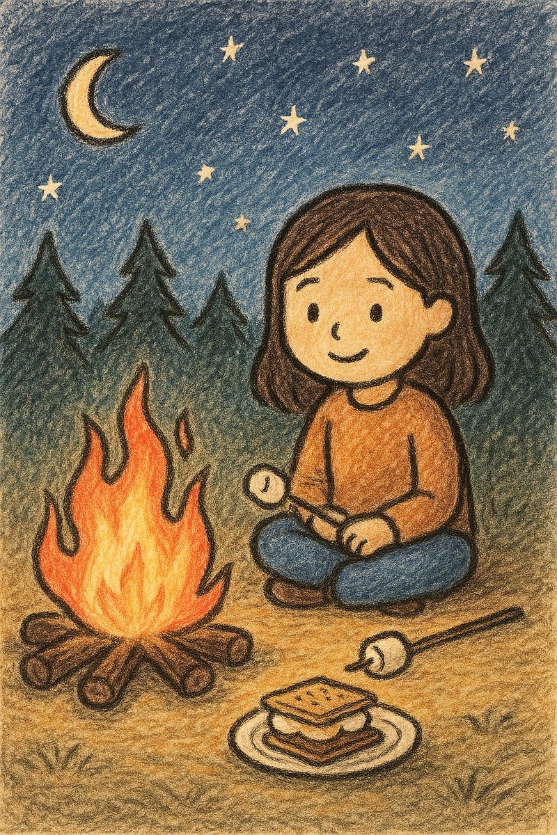 Mistyella00's tweet photo. π₯ My first night at Camp Haven feels magical!
I created my own little campfire scene β warm flames, my character sitting by the fire, and of course some classic camp snacks to kick things off. β¨π₯
#CampHaven #CreativeCabin @DataHaven_xyz https://t.co/meAj8ETCom