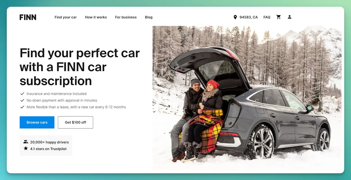 cosmicjs's tweet image. Ever wondered what happens when you combine car subscriptions with hassle-free service? FINN is redefining how we think about car ownership. No paperwork, no maintenance headaches - just pure driving pleasure 🚗✨

cosmicjs.com/customers/finn