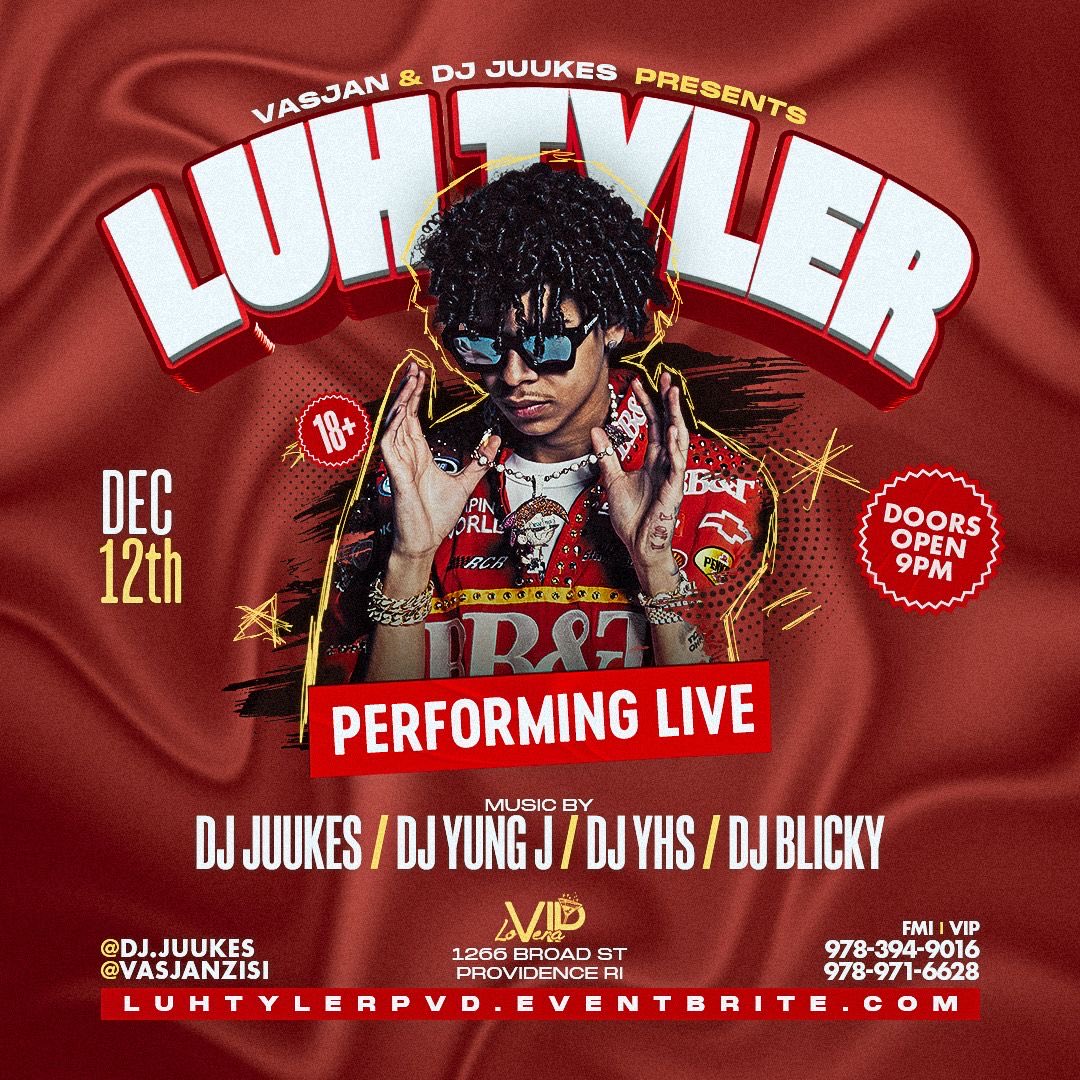 vasjanzisi's tweet photo. This Friday @RealLuhTyler Live in Providence Rhode Island, LoveraVip🔥 Tickets: https://t.co/Xt3JrOgCHz https://t.co/Ws1DlXOTou