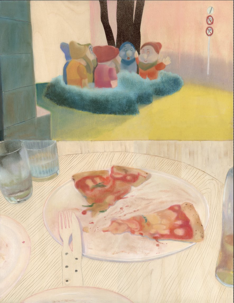 うわさ話
509×394
木材、カラースプレー、水彩絵の具、パステル