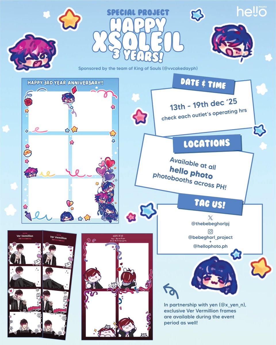 thebebeghorlpj's tweet photo. [🇵🇭 ʜᴇʟʟᴏ ᴘʜᴏᴛᴏ]

PH Solarians! We are happy to have hello photo to participate in the photomatic events!     

📅 13th -19th Dec ‘25  
📍 all hello photo photobooths! 

Special thanks to @vvcakedayph for sponsoring!~ https://t.co/wkeoPwVx1C