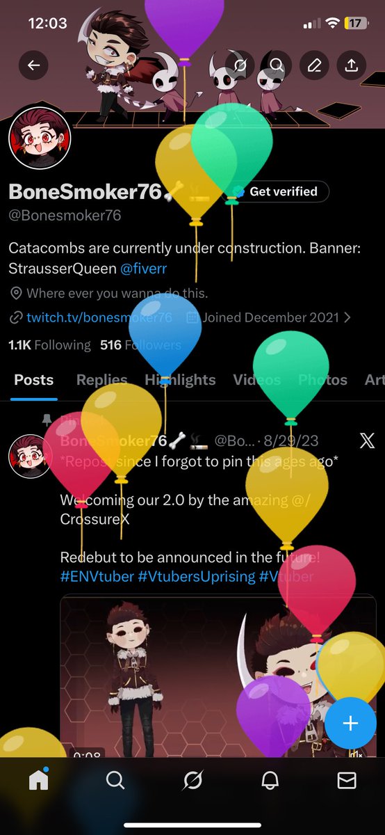 Anniversary of when I seeped out of my mothers demon bakery~

Drunk stream Saturday night