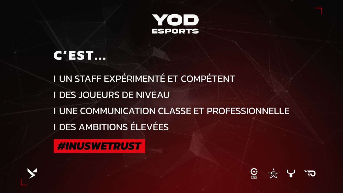 BryanChauchis's tweet photo. 👋🏼 Hello tout le monde !
YoD eSports™ est à la recherche d’un nouveau Vice-Président productif et constant, quelqu’un de spécialisé dans la direction du recrutement (eSportif et divertissement) !
📩 Postulez via e-mail (ou dans mes DM) : candidature@yod-esports.org
#YoD ⚡️ https://t.co/Rb5eQ2EEpZ