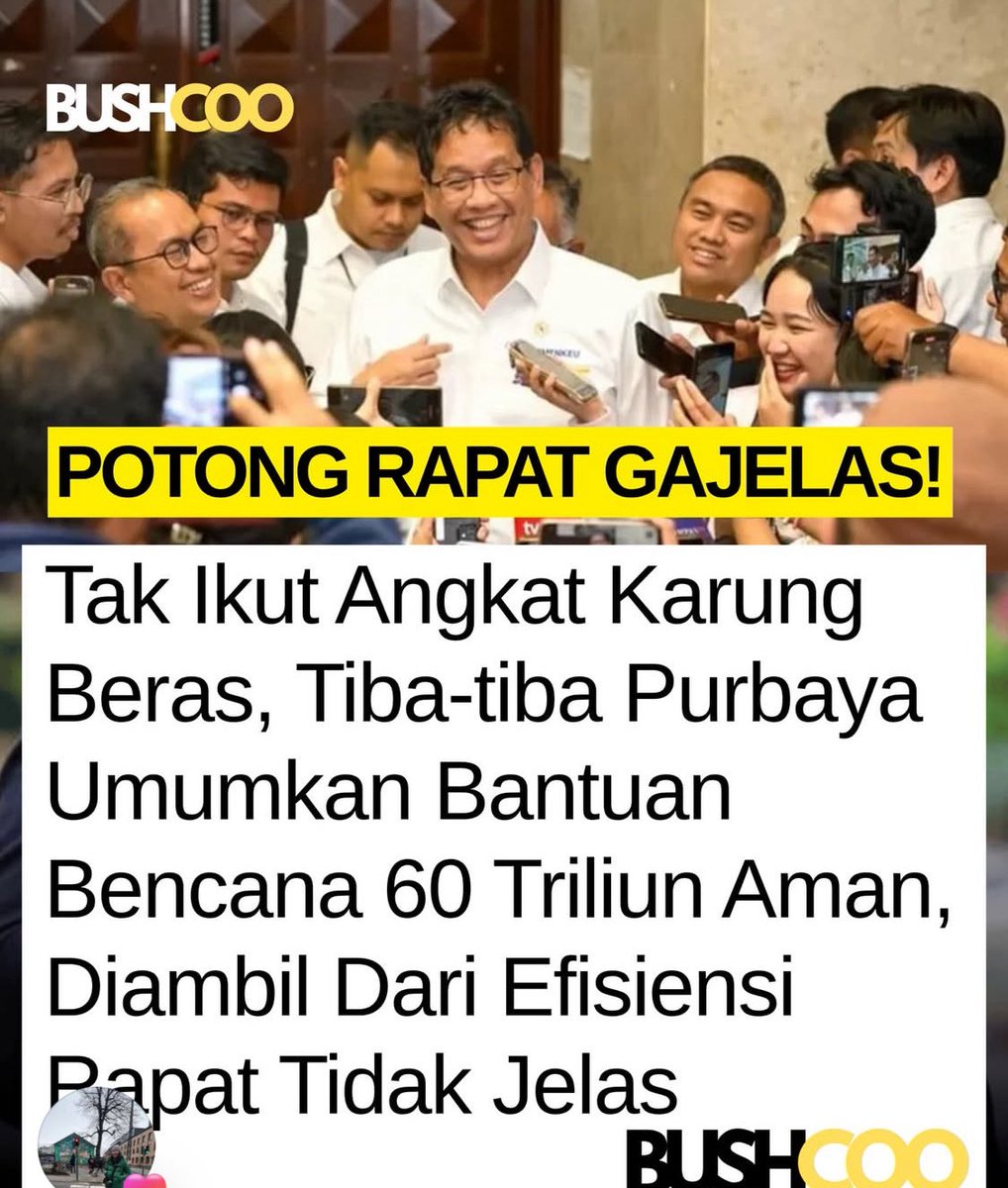 akhirnya menjadi jelas, 
Purbaya selamatkan uang negara untuk bantuan bencana