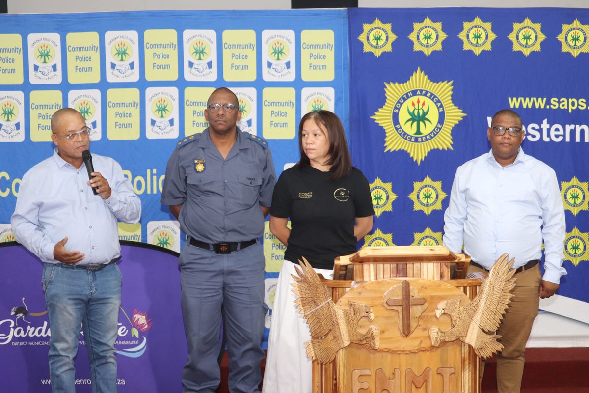 SAPoliceService's tweet image. #sapsWC As the #16DaysOfActivism campaign concluded on Wednesday, stakeholders in the Garden Route District converged at the Eagles Nest Church, Pacaltsdorp in George where representatives signed a pledge as a commitment in the fight against Gender-Based Violence for 365 days and