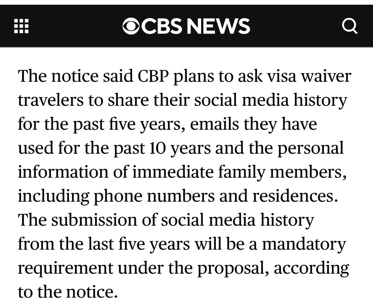 Please be advised of new entry requirements for visitors from Western countries