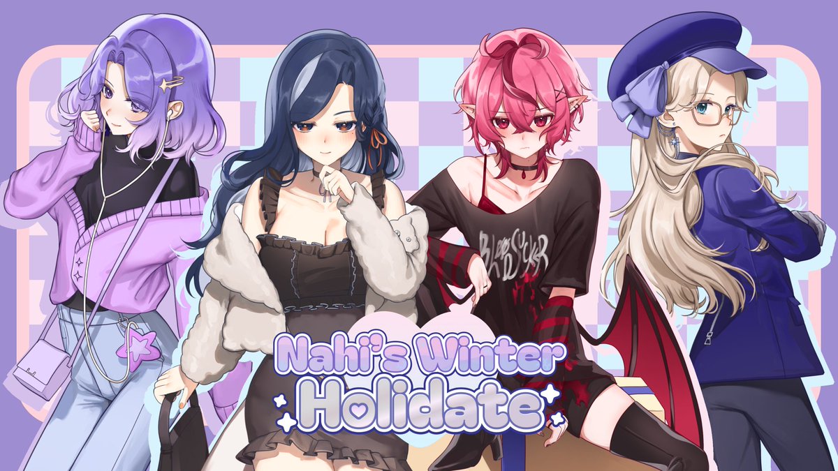 【 announcement 】

so excited to present "nahi's winter holidate" -- a visual novel/otome/dating sim where you play as... me!!

go on a cute winter date with one of three love interests who are also all real vtubers ➡️ <a href="/aida_lyra/">Aida Lyra ✨️💜</a> <a href="/KoiAmenomiya/">Koi (コイ) 🌊 🐟</a> <a href="/LarasioVT/">Lara🌙☀️ VTuber</a> 💜🧡❤️💙

coming dec 20!