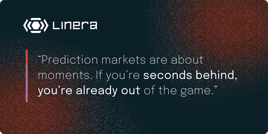 🧠 Learn more about how microchains unlock the future of prediction markets in our latest article which explains how Linera unlocks instant, fair execution + agentic UX:
<a href="/linera_io/">Linera ⛓️</a>
