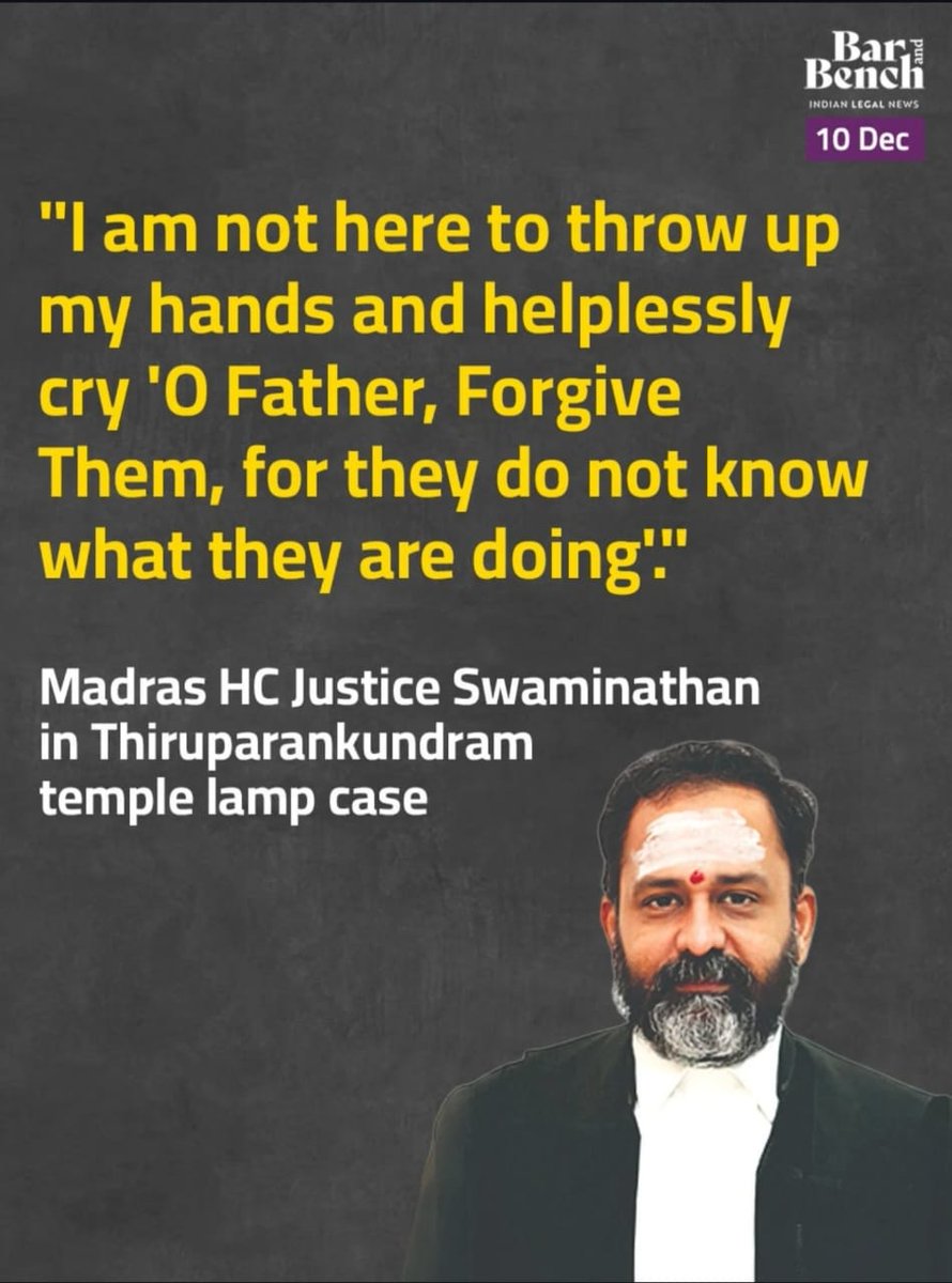 Justice G R Swaminathan is not bowing to any pressure. Full Support 🫡