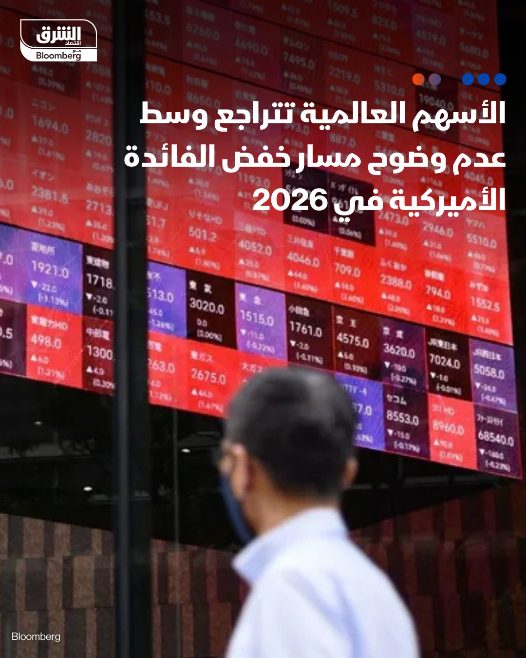 الأسهم العالمية تتراجع وسط عدم وضوح مسار خفض الفائدة الأميركية في 2026. نتائج "أوراكل" تخيّب الأسواق وتضغط على أسهم التكنولوجيا بعد خفض الفائدة الأميركي. أسهم "أوراكل" تهوي بأكثر من 10% بعد نتائج ضعيفة، وتضغط على أسهم التكنولوجيا وعقود "ناسداك". خسائر في "بتكوين" وعقود 