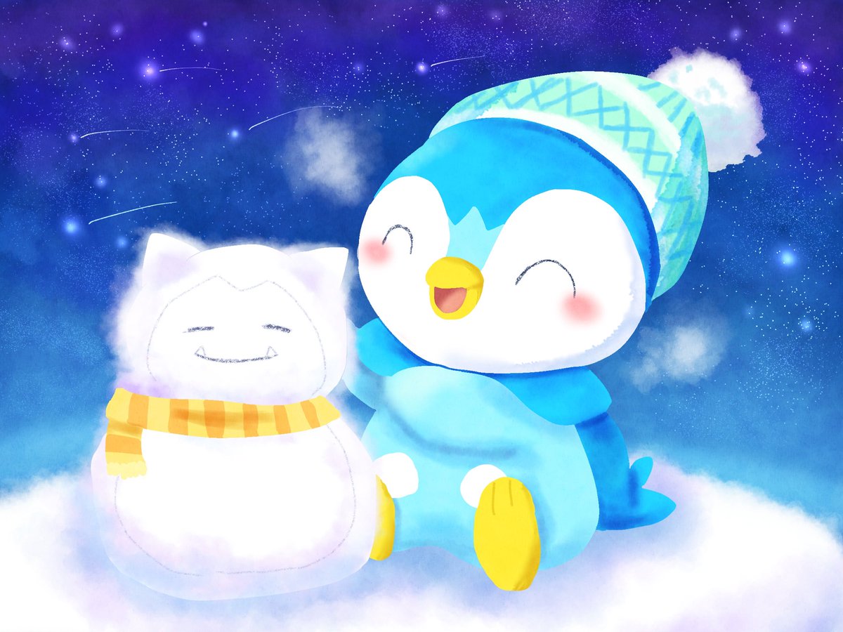 Fondue_sweet's tweet photo. 雪だるま完成しました⛄️❄✨
#ポケモン #ポケモンイラスト https://t.co/RKjs763U70