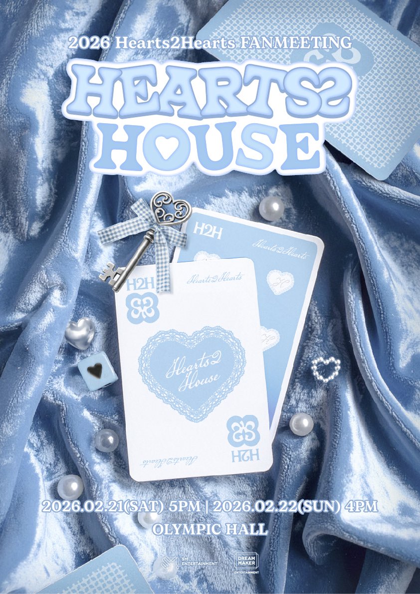Hearts2Hearts's tweet photo. 하츠투하츠, 첫 팬미팅 내년 2월 21~22일 개최! 뜻깊은 데뷔 1주년 기념
하츠투하츠와 S2U만의 소셜 클럽! 17일 팬클럽 선예매-19일 일반 예매 오픈

https://t.co/FDmzkqJqHb 

#Hearts2Hearts #하츠투하츠
#H2HFANMEETING #HEARTS2HOUSE
#Hearts2Hearts_FANMEETING_HEARTS2HOUSE https://t.co/DtEGRdHlJz