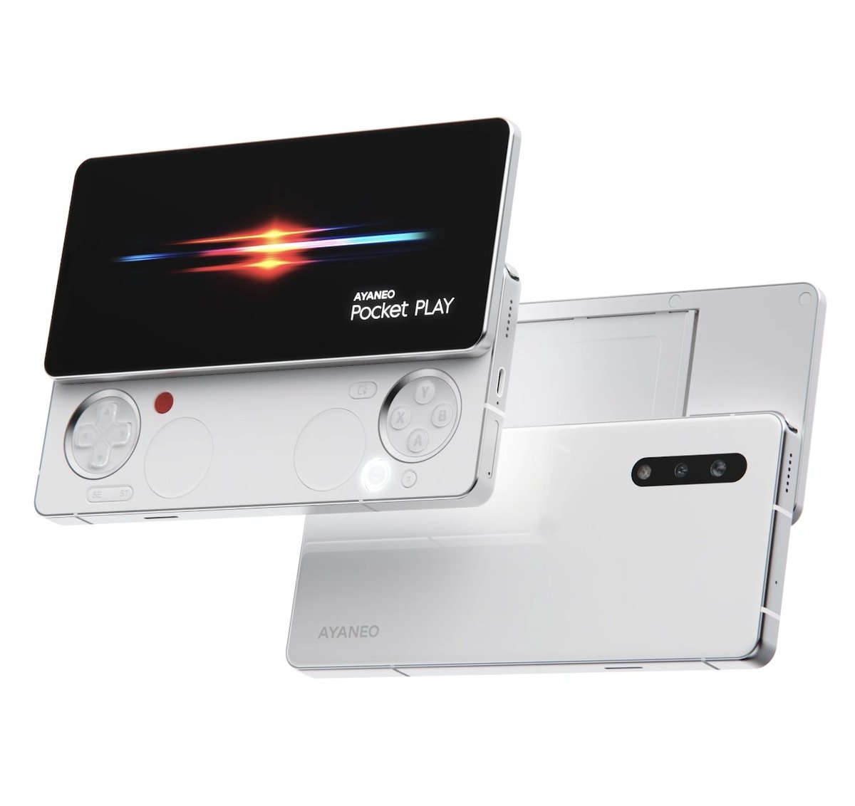 sondesix's tweet photo. Ayaneo Pocket PLAY is the company's first gaming phone.

It has a sliding mechanism to reveal the gaming controls, and that includes the built-in dual-mode trackpad that doubles as a virtual joystick.

It even has a dual camera system on the rear side, along with a USB-C port and stereo speakers.

It has a similar idea to the Sony Ericsson Xperia Play, which is awesome.