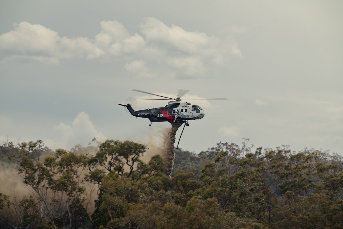 HT 215 is definitely no lightweight. She is a true powerhouse. These photos are from her working the Glen Alice Fire back on November 19th.

• Twin engines pushing over 3,000 horsepower 
• Nearly 4,000 litres per drop 
• Proven reliability across decades

#HT215