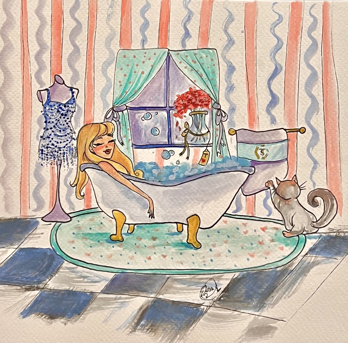 taylor having her mermaid time