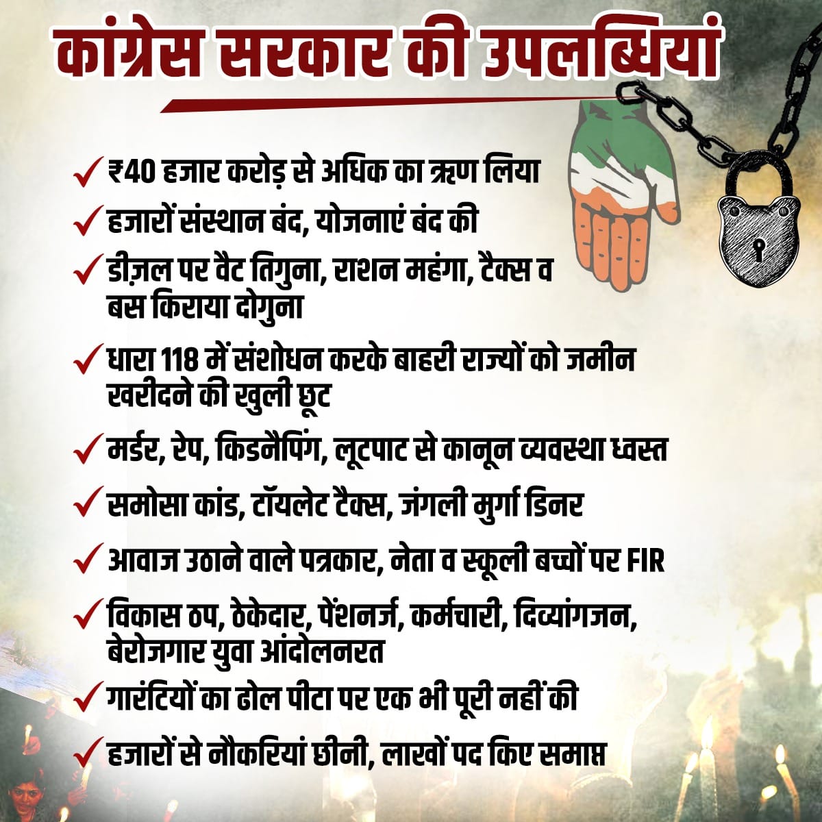 idkthakur's tweet photo. मंडी में नाटी नाचने के लिए लिया था ₹40,000 करोड़ का कर्ज़?
जनता पाई-पाई का हिसाब लेगी।
#बदहाली_के_3साल https://t.co/f98qdNMPQc