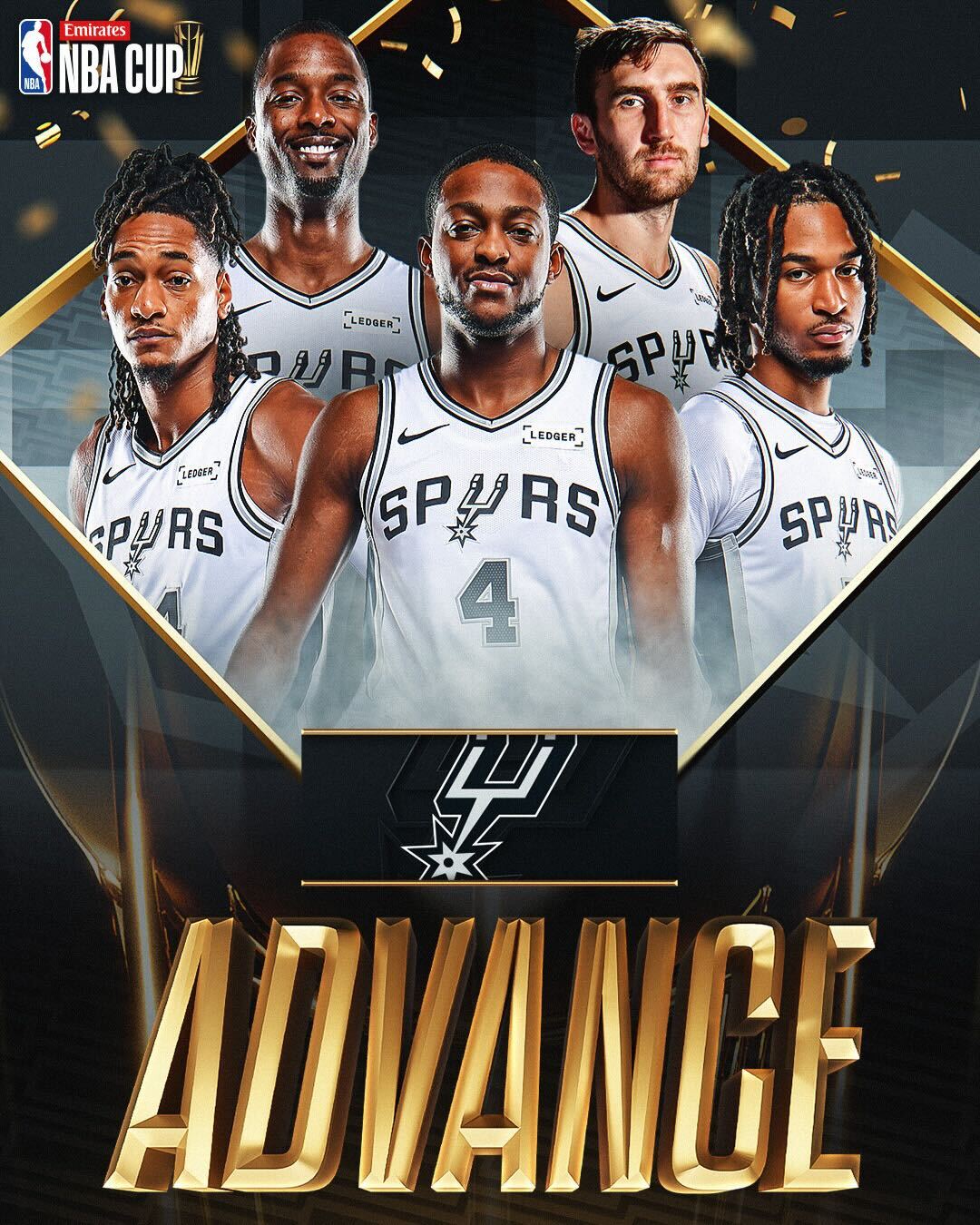 Next stop, Vegas 

The Spurs ADVANCE to the @emirates NBA Cup Semifinals!