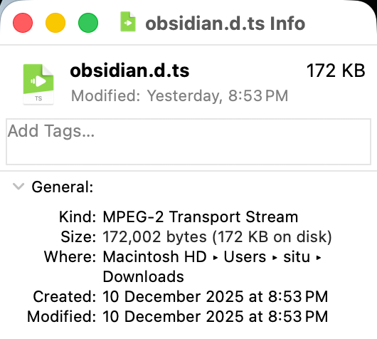 热知识，.ts 是一种视频格式的扩展名
