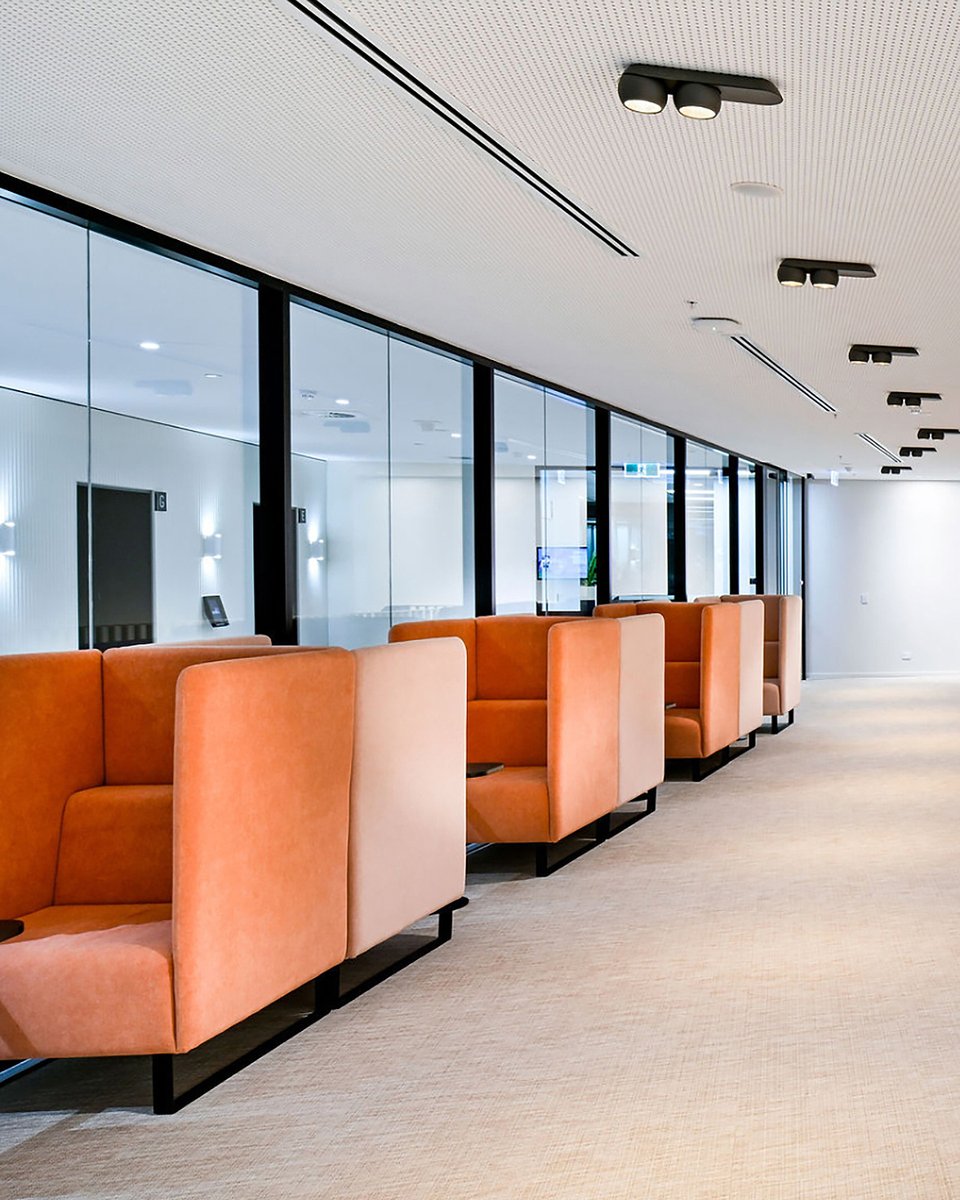 Mona High Lounges in Coral and Peach, for AWM Amaroo.

We love the uplifting colours of the upholstery, complemented by sleek black powdercoated legs.

Australian Made Certified, and customisable in any finish.

•

#fineseat #furniture #interior #interiordesign #architecture