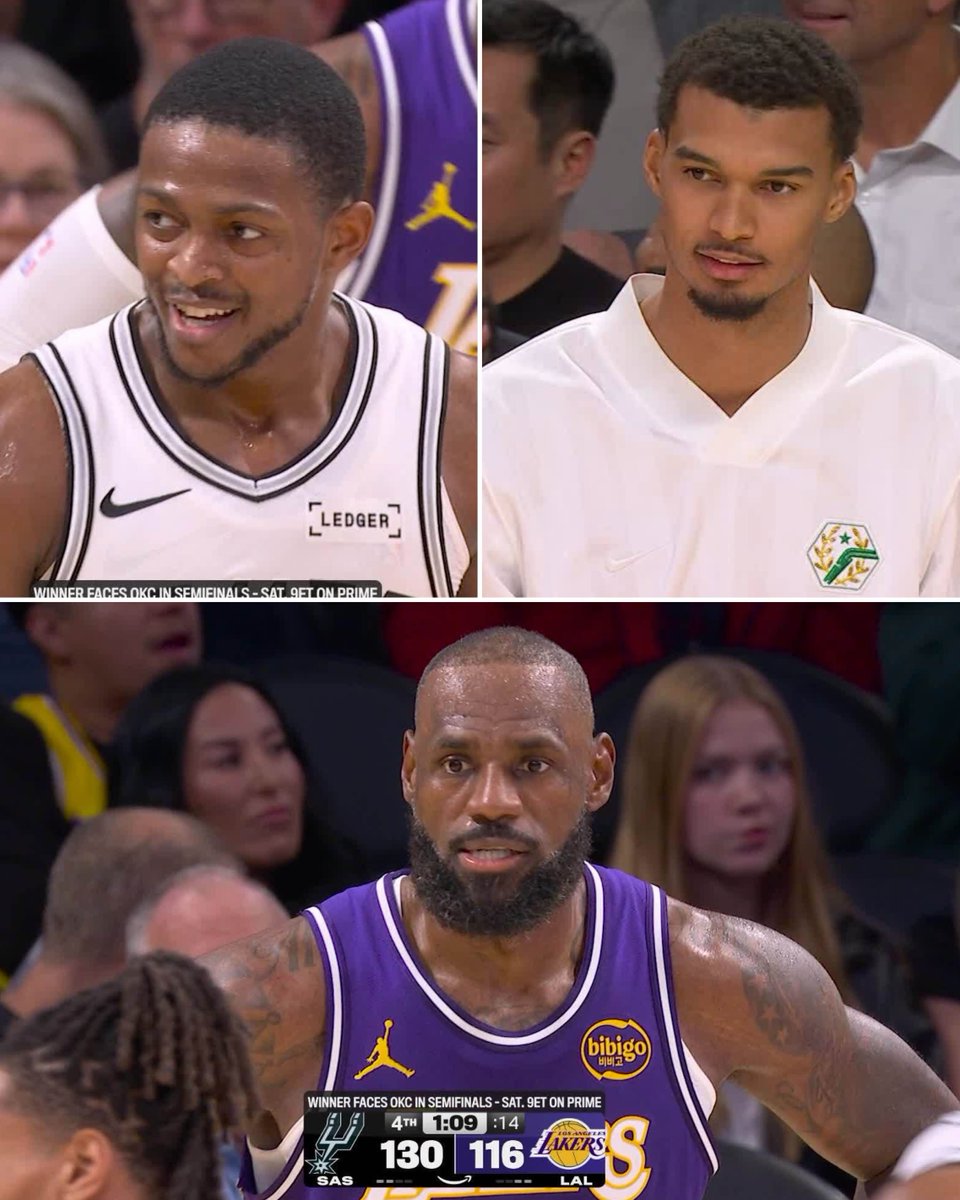 SPURS ELIMINATE LAKERS FROM THE NBA CUP TOURNEY 😮
SAN ANTONIO HEADS TO VEGAS FOR THE SEMI-FINALS 🏆