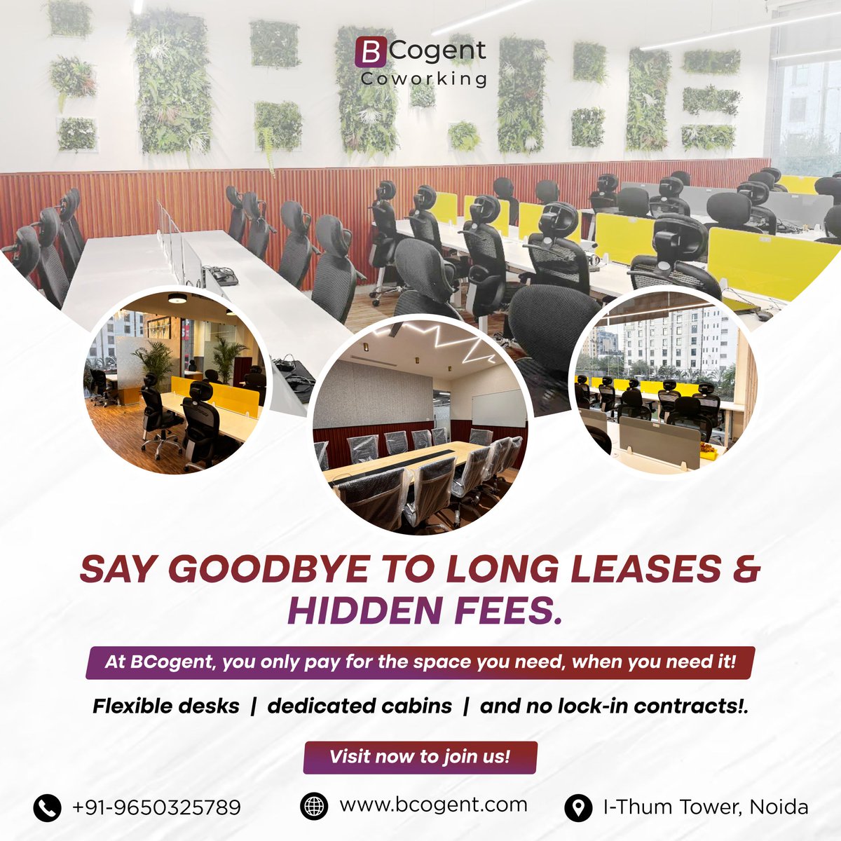 Bcogent123's tweet photo. Say goodbye to long leases and hidden fees. 👋
At BCogent, you only pay for the space you need, when you need it.
Flexible desks, dedicated cabins, and no lock-in contracts.
Visit now to join us!
#FlexibleWorkspace #BCogent #NoLockIn #AffordableOffice #CoworkingLife https://t.co/C6McWUTZLi