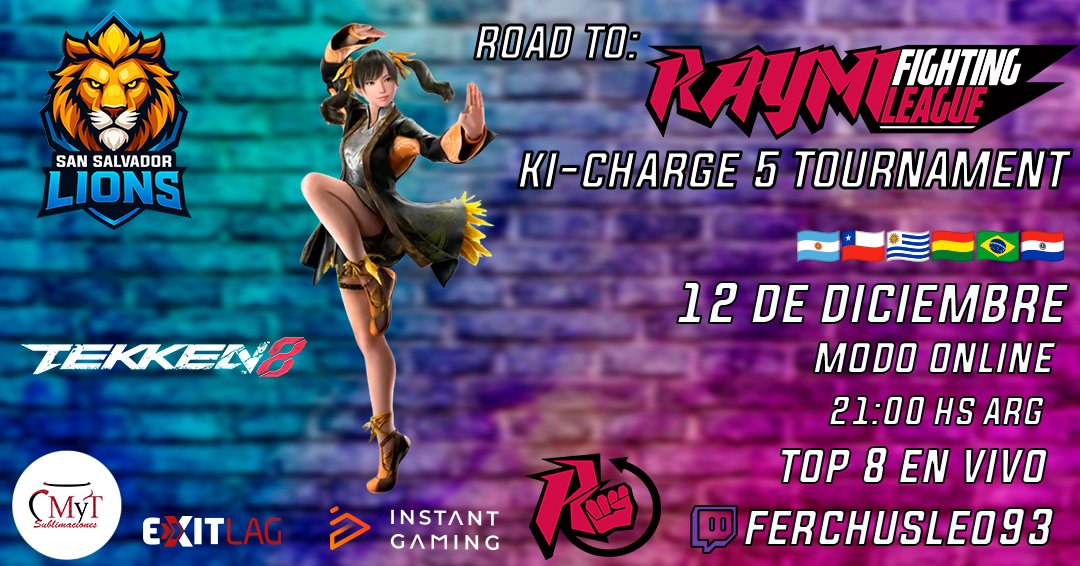 Hola gente otra ves tenemos un Torneo del Road to Raymi <a href="/RaymiDojo/">Raymi Gaming League</a>  : KI CHARGE 5 !!!! Estamos a full expectativas para el evento presencial asi que se vienen torneos variados , Les dejo el challonge :challonge.com/es/nb8h5a5e