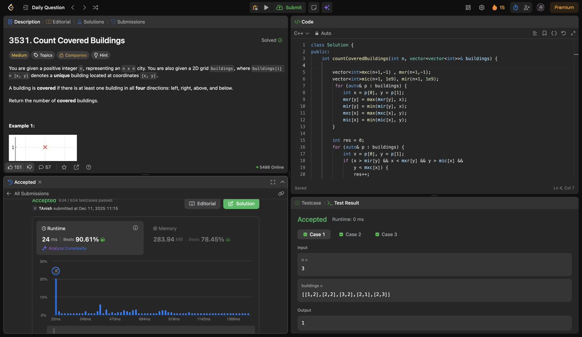 T0nish7's tweet image. Solved today’s POTD 🚀!! Not too easy, not too hard — it was all about visualizing .
#CodingJourney