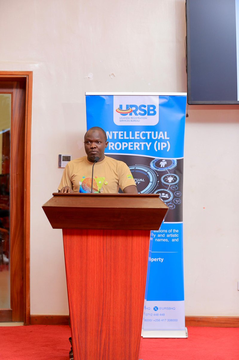 Mr. Mutuuba, a packet examiner <a href="/URSBHQ/">Uganda Registration Services Bureau</a> welcomed participants to the IP-focused event He emphasised  URSB’s role as an autonomous government agency under the Ministry of Justice, responsible for registering businesses, companies, and movable property.

#IPinABox #PlayLearnProtect