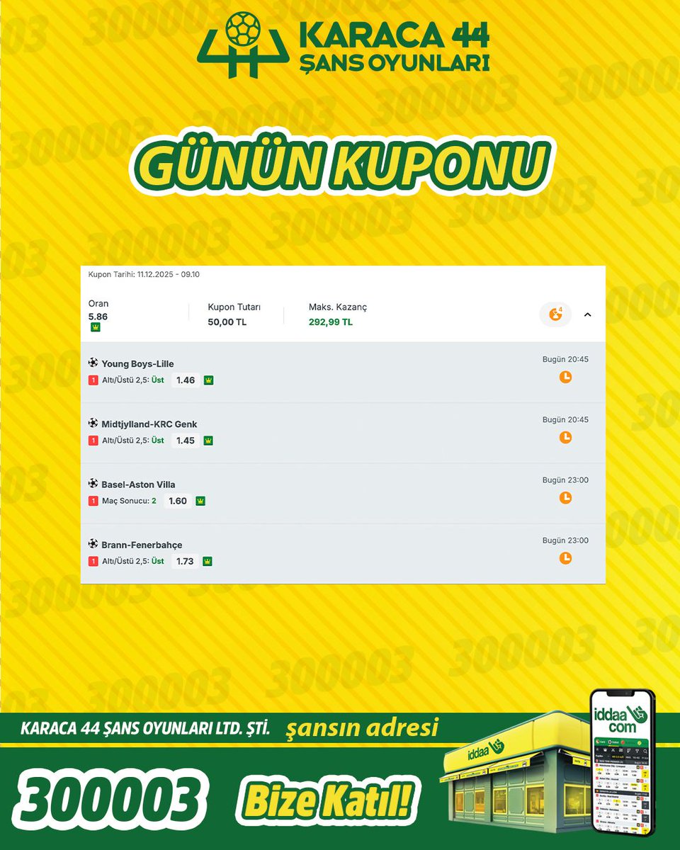 Karaca 44 Şans Oyunları Ltd. Şti. tweet media