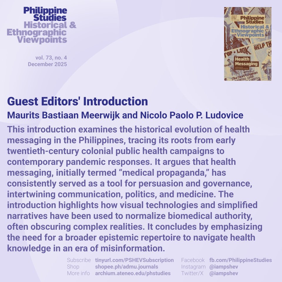 Philippine Studies tweet media