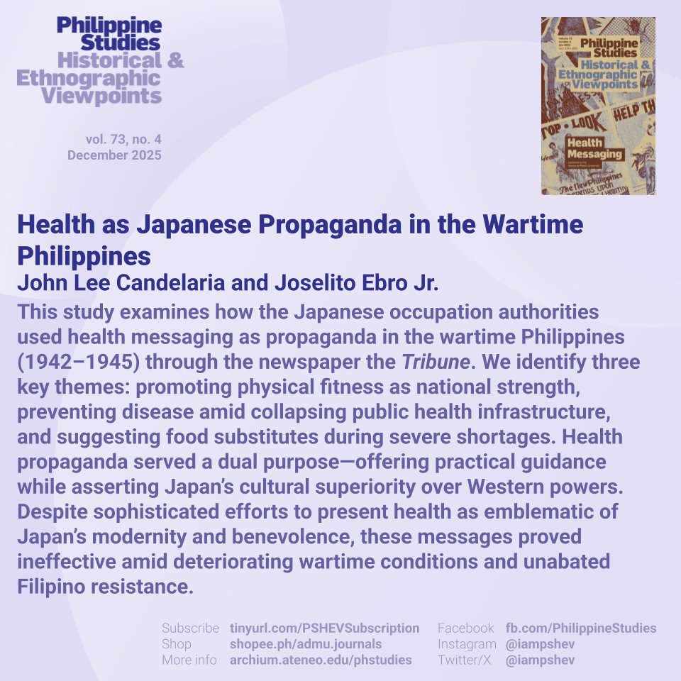 Philippine Studies tweet media