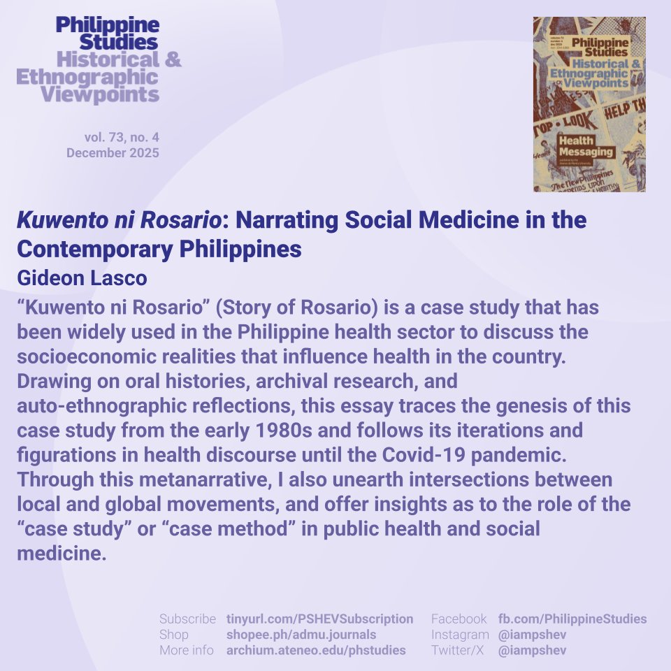 Philippine Studies tweet media