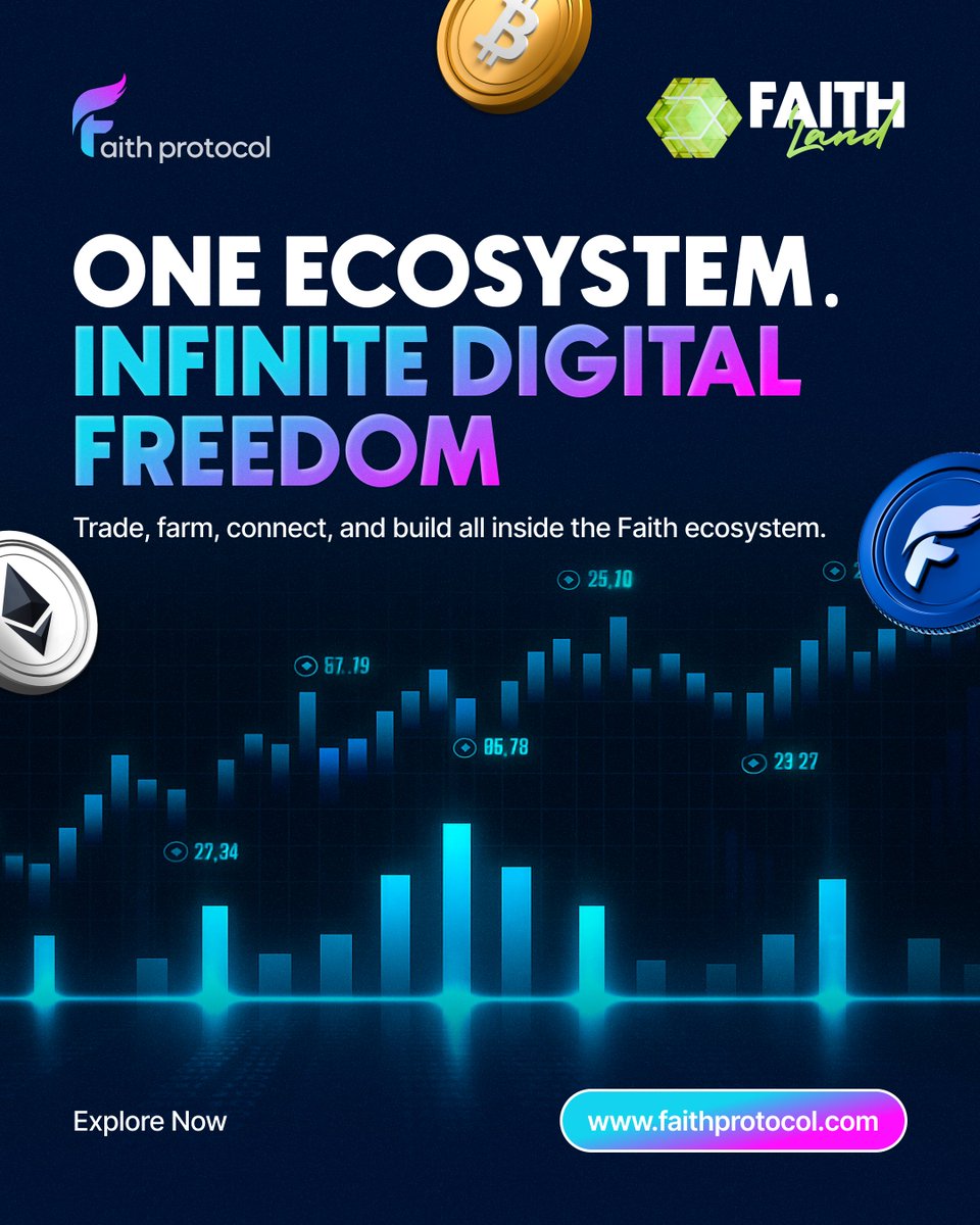jaykumar1161904's tweet photo. ✨A Complete Web3 Ecosystem✨
🌟Faith Protocol brings together crypto, Metaverse, DeFi, and digital ownership into one integrated system.
🔗 https://t.co/kq4eF6Yk3p
#FaithProtocol #Web3 #AIWeb3 #MetaverseWorld #FaithLand #FaithFarming #faithwallet #faithdex #FaithToken https://t.co/k96Fu6Er0B