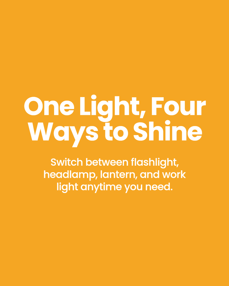 JordiLight's tweet photo. One light, endless possibilities. JordiLight's 4-in-1 tool: flashlight, headlamp, lantern, work light. Power and versatility for every project and adventure. Ready to light up your next move? #OUT #fallsensor https://t.co/7WebqCfSu0