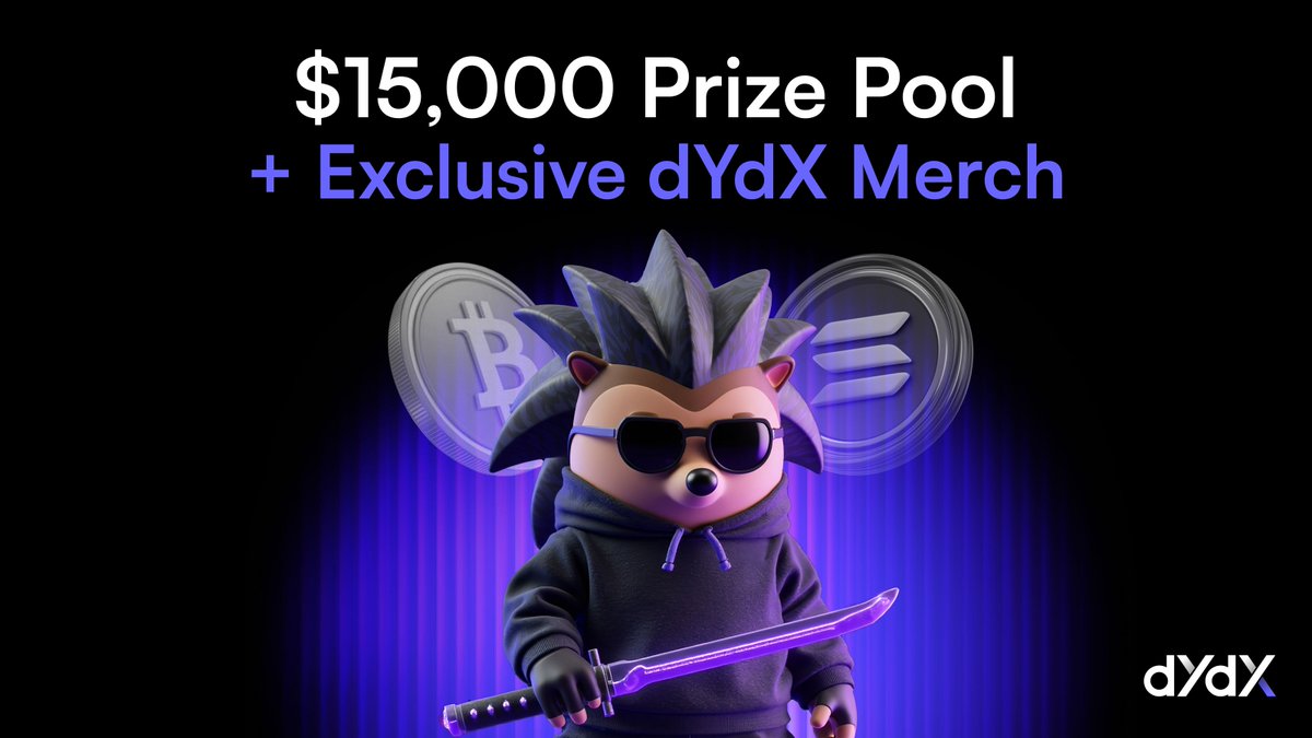 arcus_xyz's tweet photo. Zero fees. Big wins.

Trade $BTC &amp; $SOL on dYdX for your shot at $15,000 + exclusive merch.

Time to grind. https://t.co/e8103LDIdO