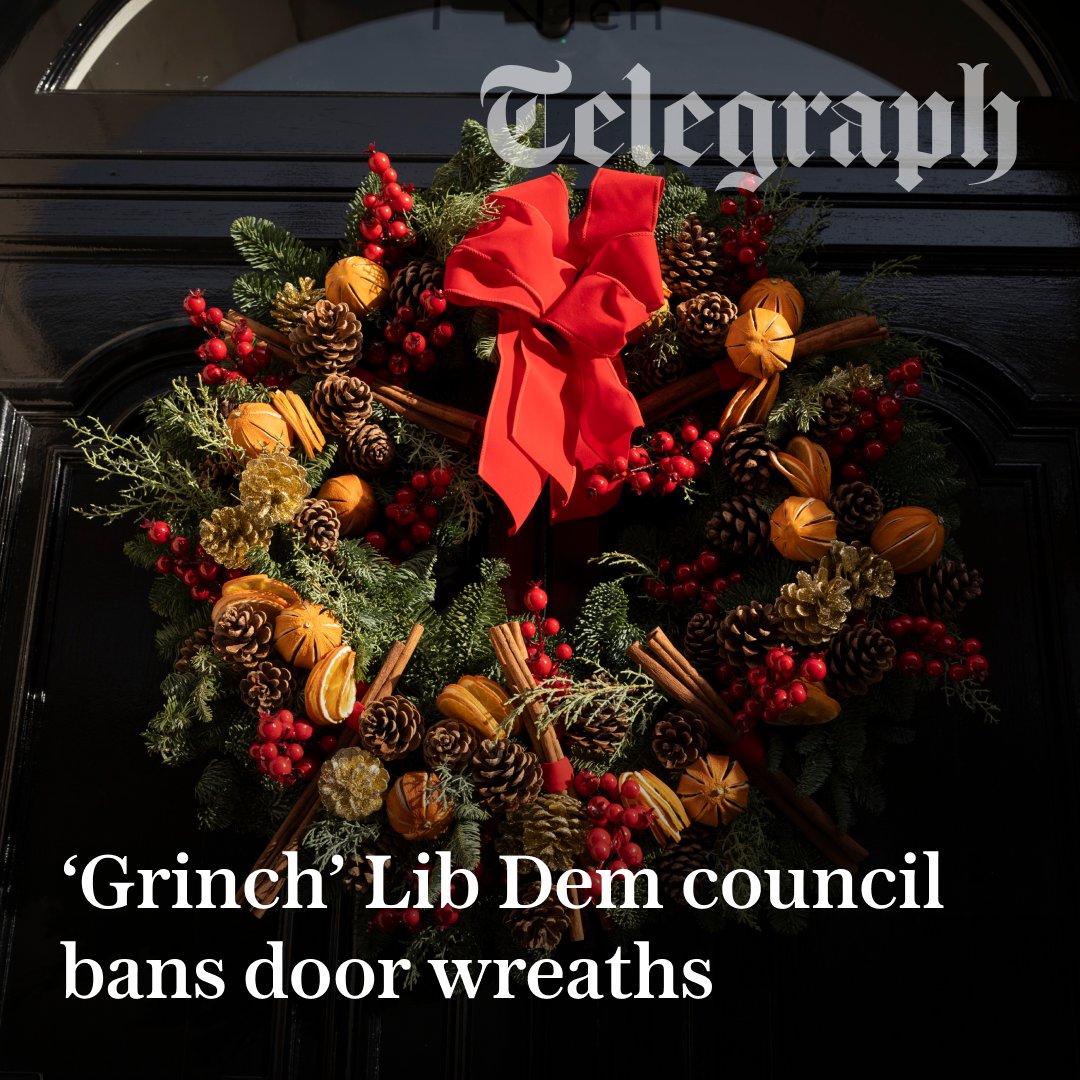❌ Tenants in Portsmouth have been told that council officers will be out confiscating wreaths from doors

Read more ⬇️

telegraph.co.uk/news/2025/12/1…