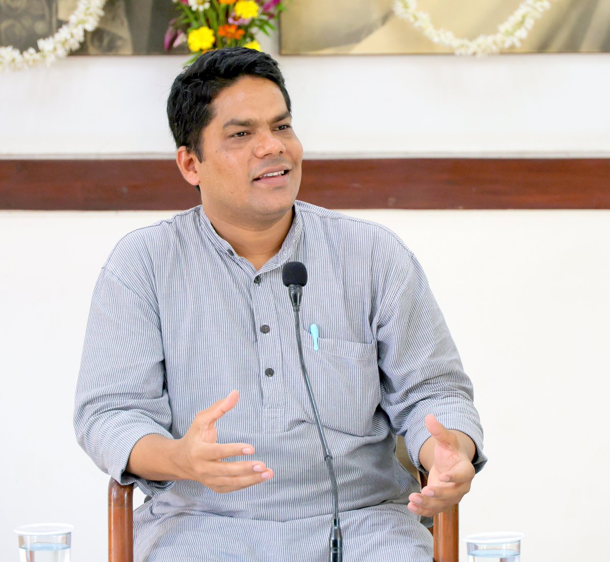 Dr Kishor Kumar Tripathy, Member Secretary, AuroBharati, Sri Aurobindo delivered a speech at the Annual Seminar titled "Significance of Prayer," organized by the Women Council of the Sri Aurobindo Society on November 23, 2025.