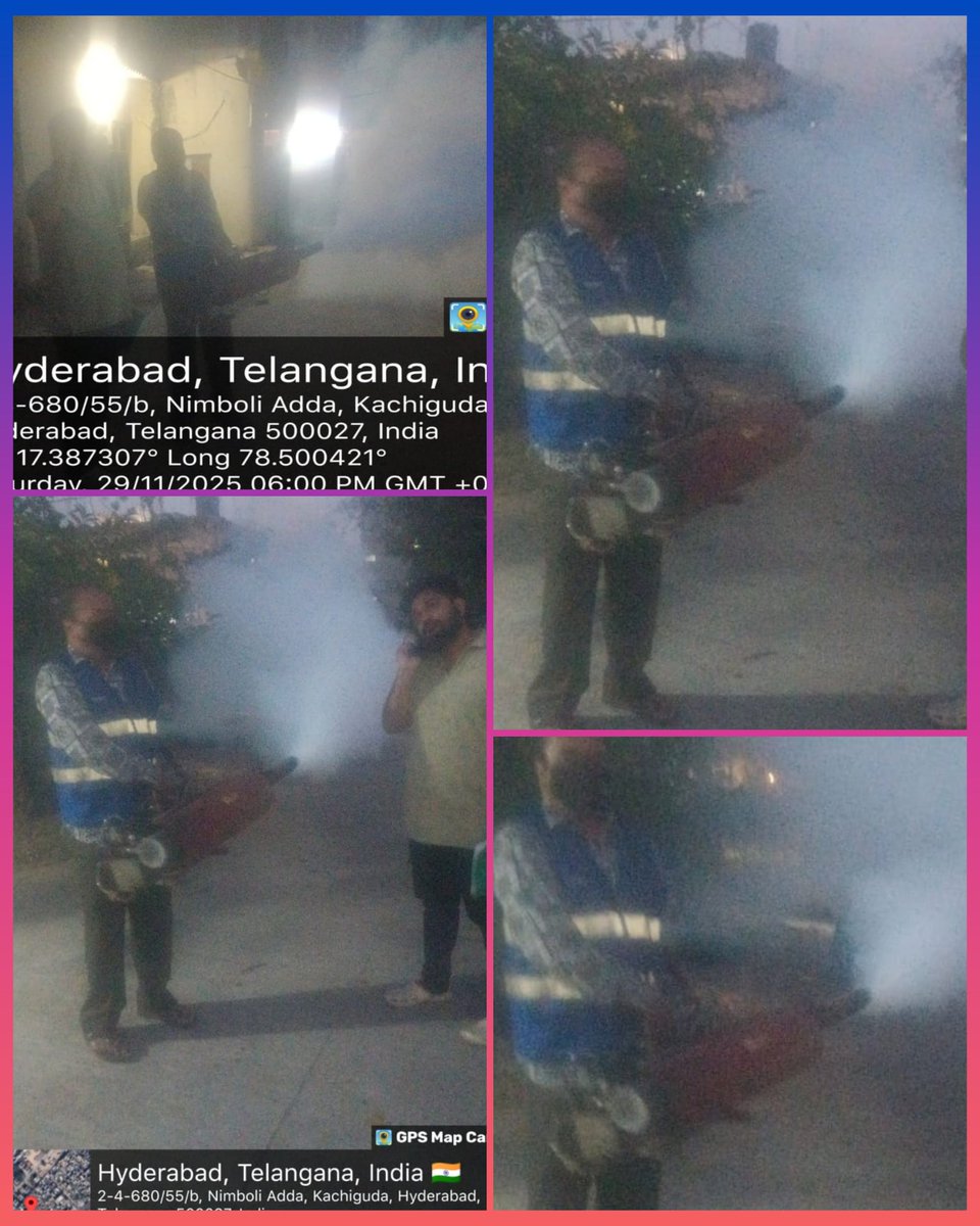 AssistantEntom6's tweet photo. @MohdAtifkhan07 @GHMCOnline Sir,Fogging Operations done at kachiguda division Circle-16 Amberpet... https://t.co/2zXQ4tYAeH